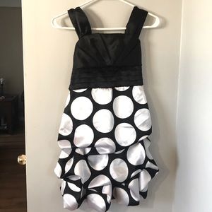 Girls Black and white mymichelle dress size 12